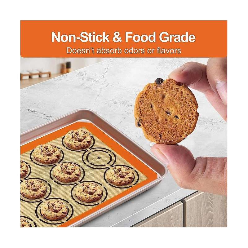 Silicone Baking Mat Sheets Set, Easy Clean &non-stick Food Grade Reusable Baking Mats,for Oven, Mac