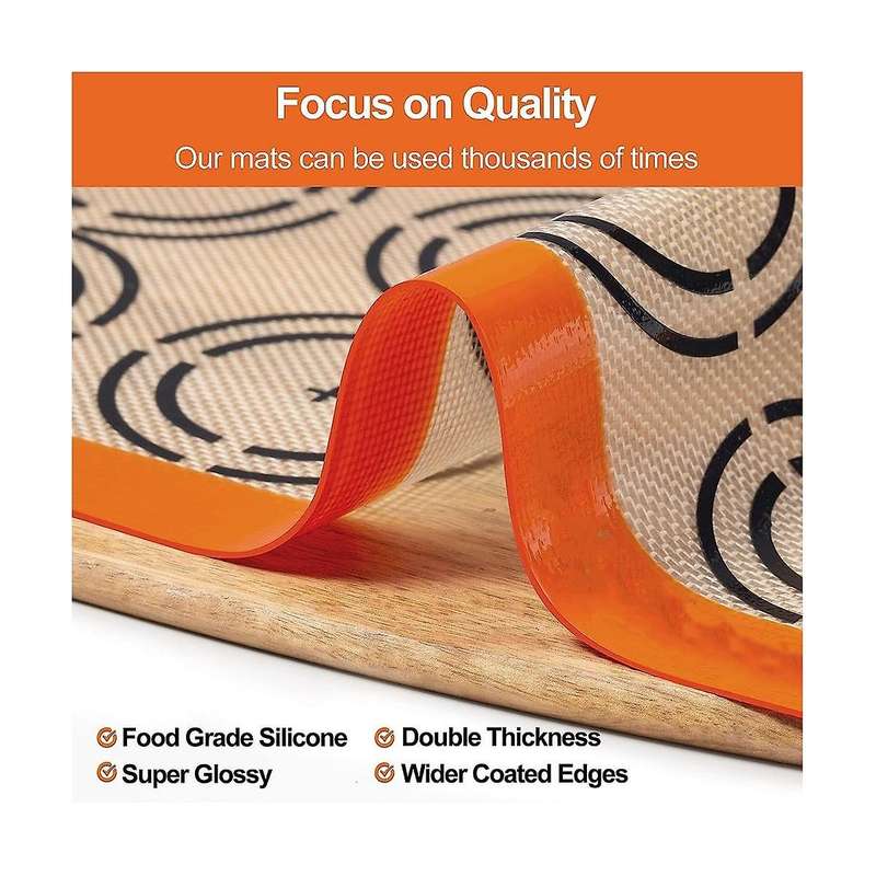 Silicone Baking Mat Sheets Set, Easy Clean &non-stick Food Grade Reusable Baking Mats,for Oven, Mac