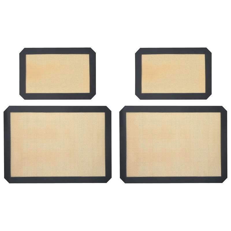 Silicone Baking Mats for Half Baking Sheet Pans Non-Stick Macaron Baking Mats Set,/Pastry/Bun/Bread