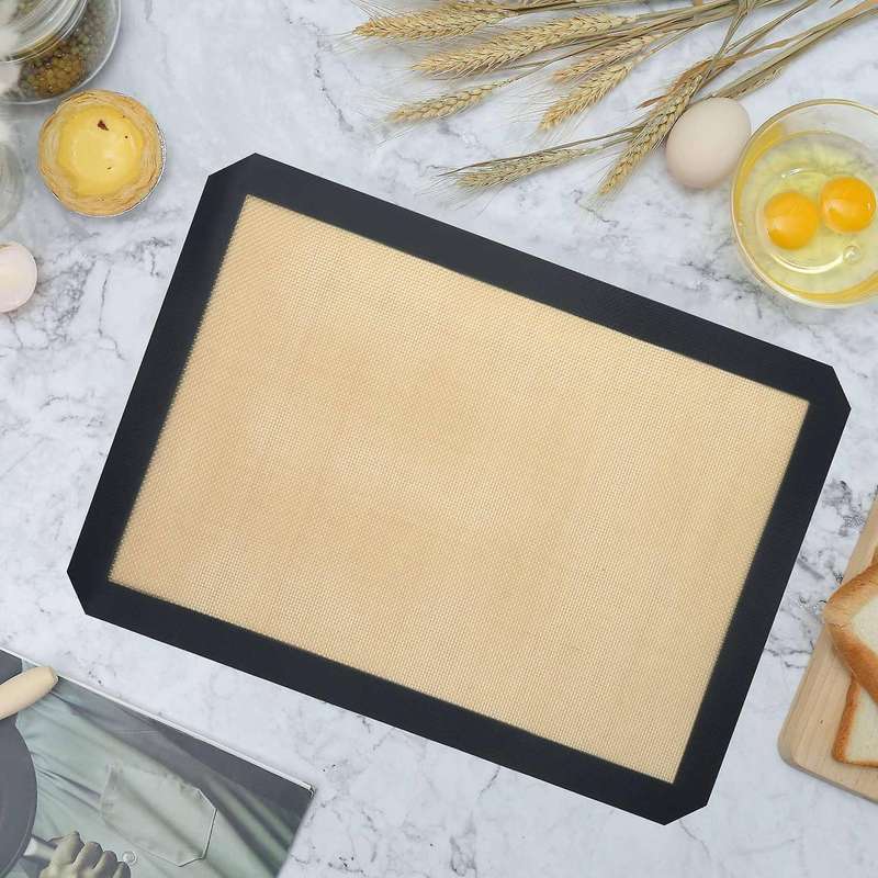Silicone Baking Mats for Half Baking Sheet Pans Non-Stick Macaron Baking Mats Set,/Pastry/Bun/Bread