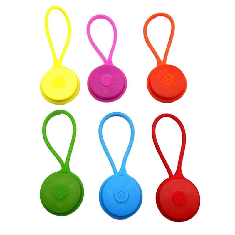 Silicone Backpack Light 3 LED Cycling Hiking Highlight Light Portable Bicycle Tail Light Warning Lig