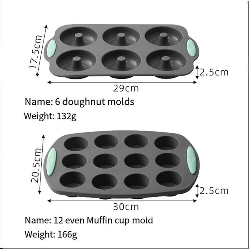 Silicone Cake Mold Home Baking Tool Baking Mold Donut Pizza Plate Chiffon Cake Plate Set Donut Plate