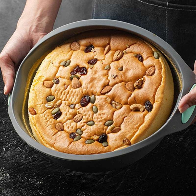 Silicone Cake Mold Home Baking Tool Baking Mold Donut Pizza Plate Chiffon Cake Plate Set Donut Plate