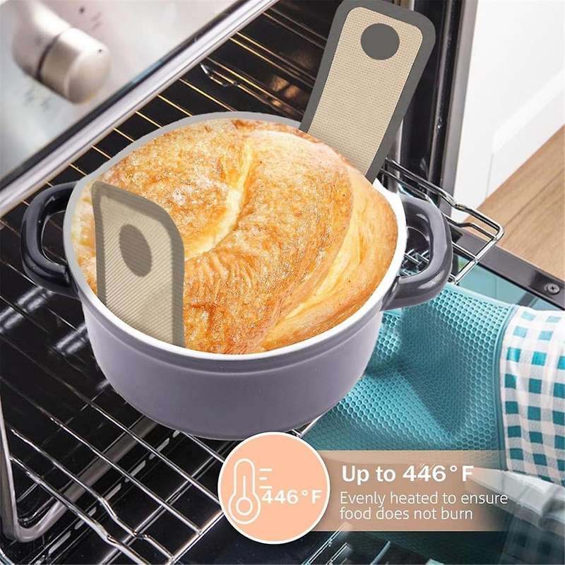 Silicone Bread Sling for Dutch Oven, 2 PCS Non-Stick & Easy Clean Reusable Silicone Bread Baking Ma