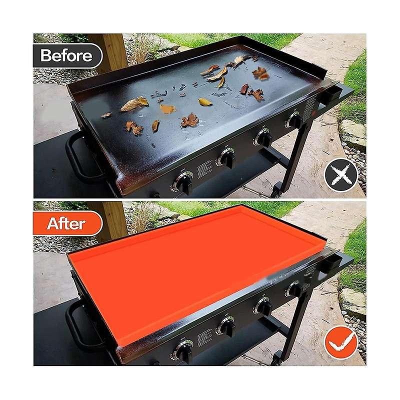 Silicone Baking Tray Pad Is Suitable for 28-inch (about 72cm) Outdoor Baking Tray Top Cover Of Black
