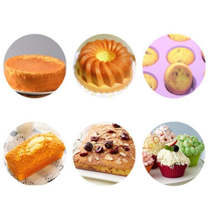 Silicone Cake Mold Round Rectangle Square Toast Muffin Chiffon Cake Bread Pan Tray Mould Non Stick D