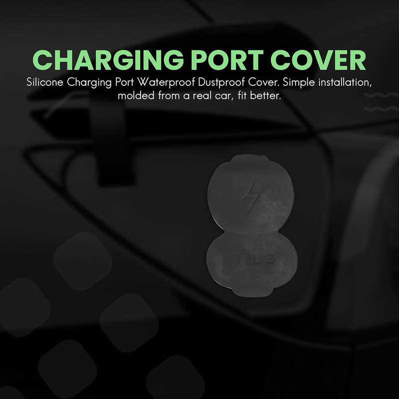 Silicone Charging Port Cover Compatible Tesla Model 3 17-20 Model Version