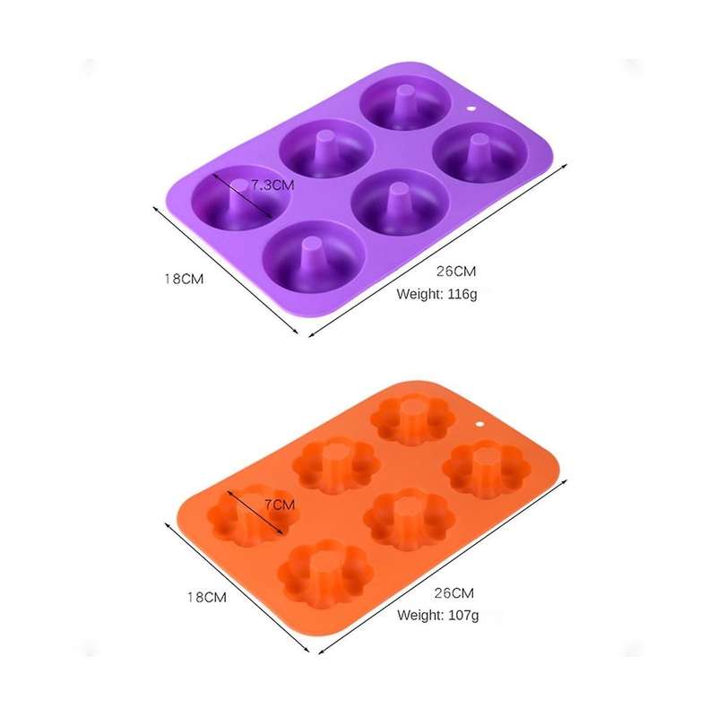 Silicone Donut Pan, Just Pop-out, Non Stick Doughnuts Baking Pans for Donuts, Muffin, Cake Biscuit