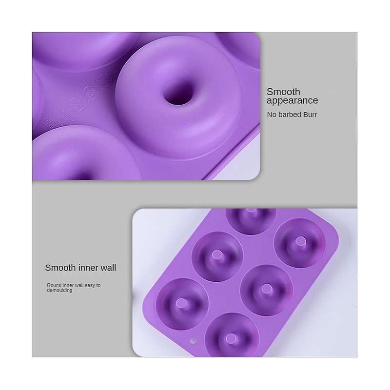 Silicone Donut Pan, Just Pop-out, Non Stick Doughnuts Baking Pans for Donuts, Muffin, Cake Biscuit