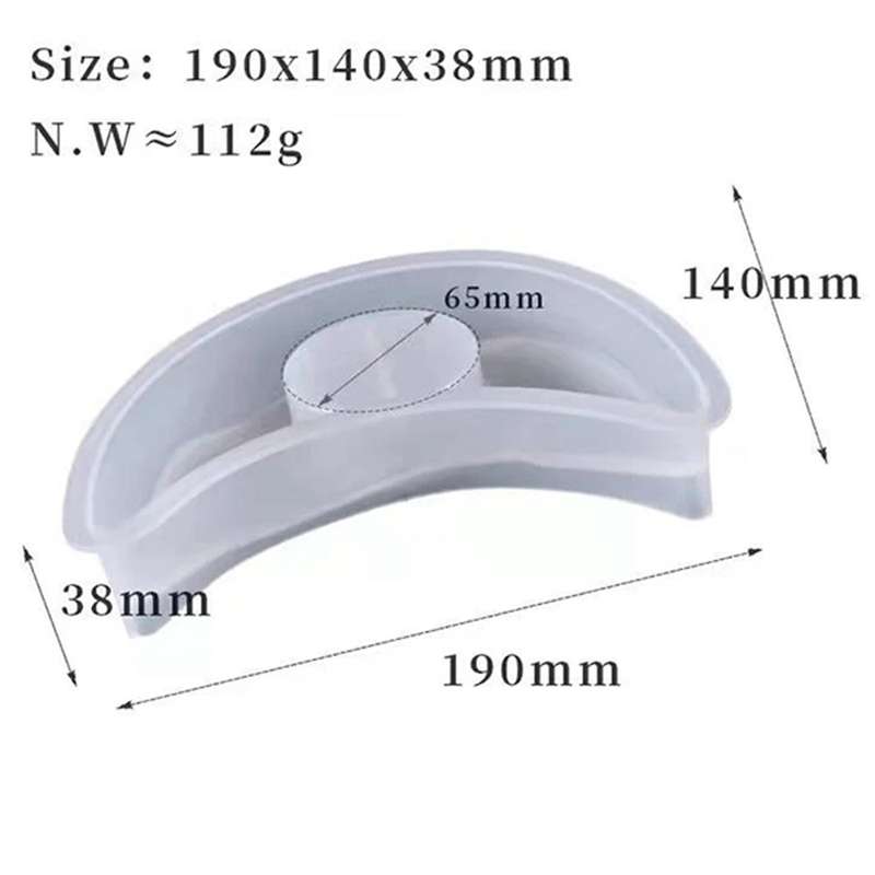 Silicone Candle Holder Storage Mold DIY Moon Crystal Epoxy Resin Casting Mold Home Decoration Table
