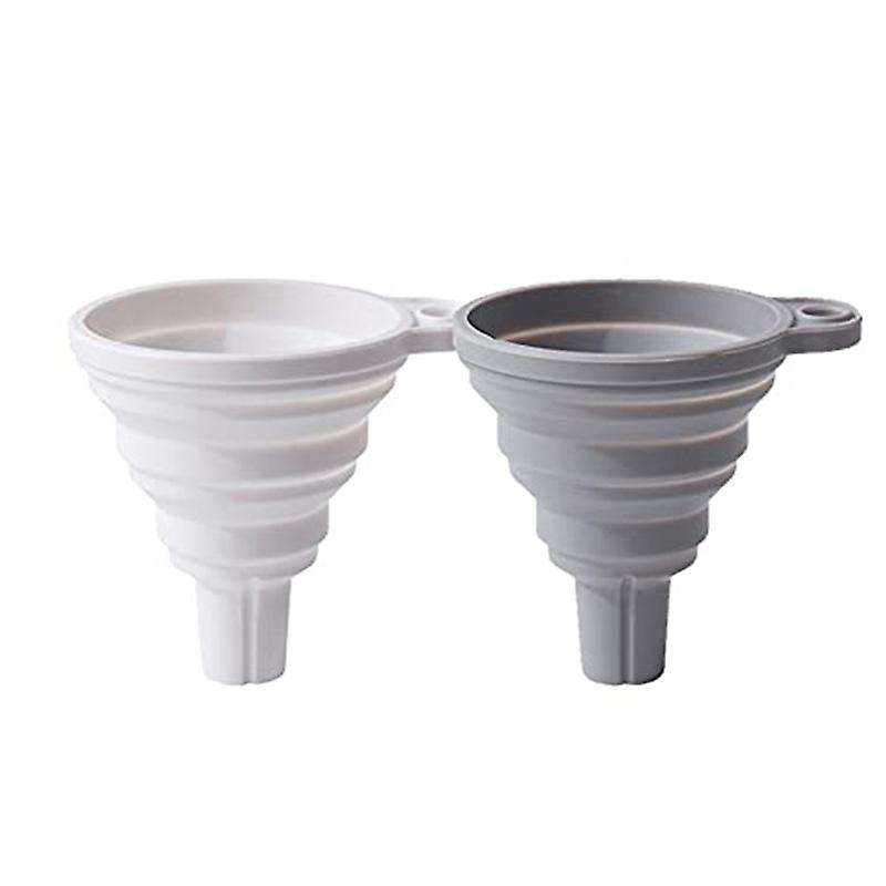 Silicone Collapsible Funnel 2-Piece Kitchen Tool Set Collapsible Funnel Suitable for Water Bottle Li