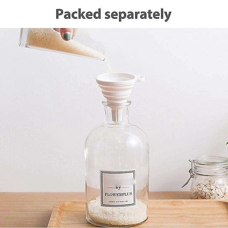 Silicone Collapsible Funnel 2-Piece Kitchen Tool Set Collapsible Funnel Suitable for Water Bottle Li