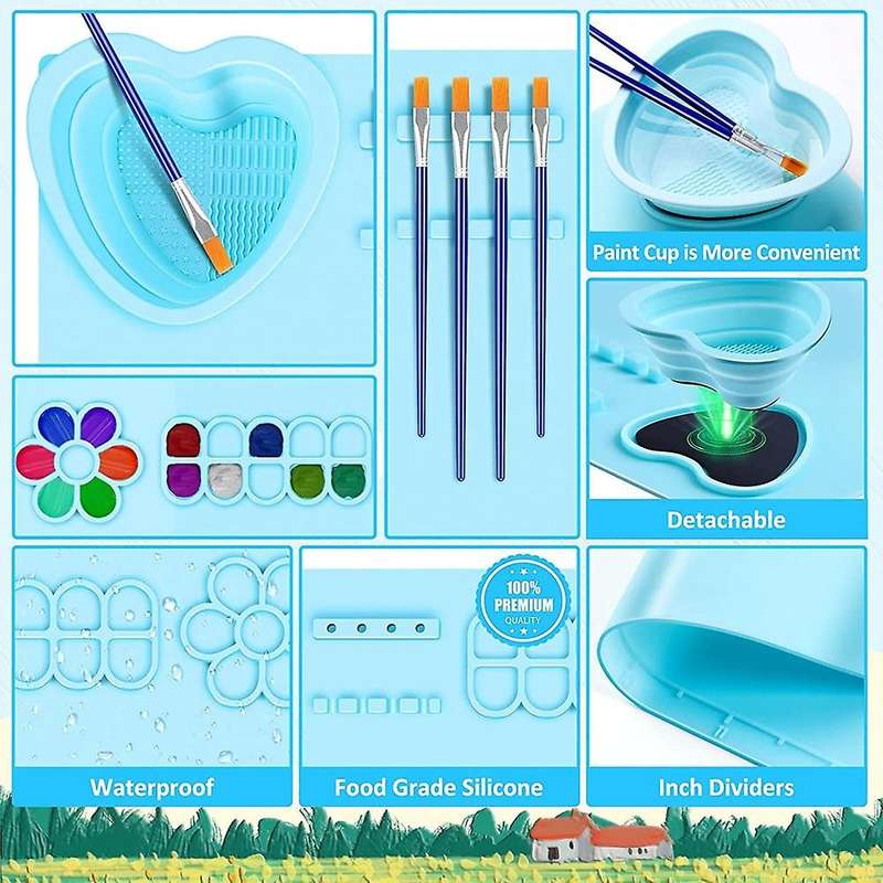 Silicone Craft Mat, 20 Inch X 16 Inch Silicone Painting Mat for Resin Casting, Silicone Artist Mat