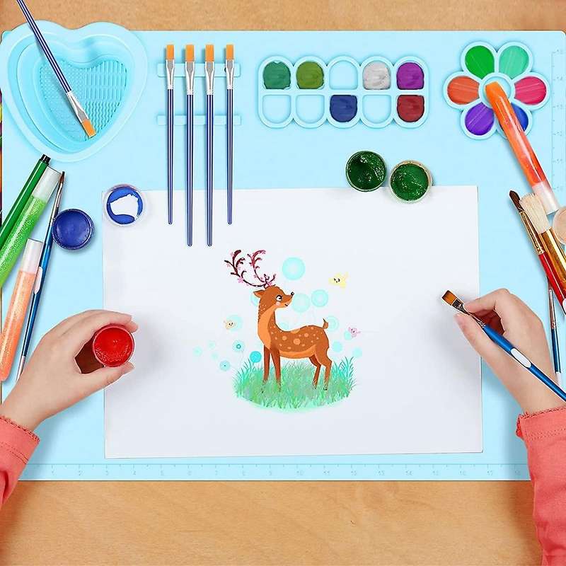 Silicone Craft Mat, 20 Inch X 16 Inch Silicone Painting Mat for Resin Casting, Silicone Artist Mat