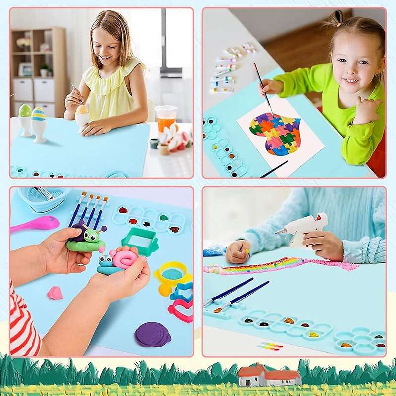 Silicone Craft Mat, 20 Inch X 16 Inch Silicone Painting Mat for Resin Casting, Silicone Artist Mat