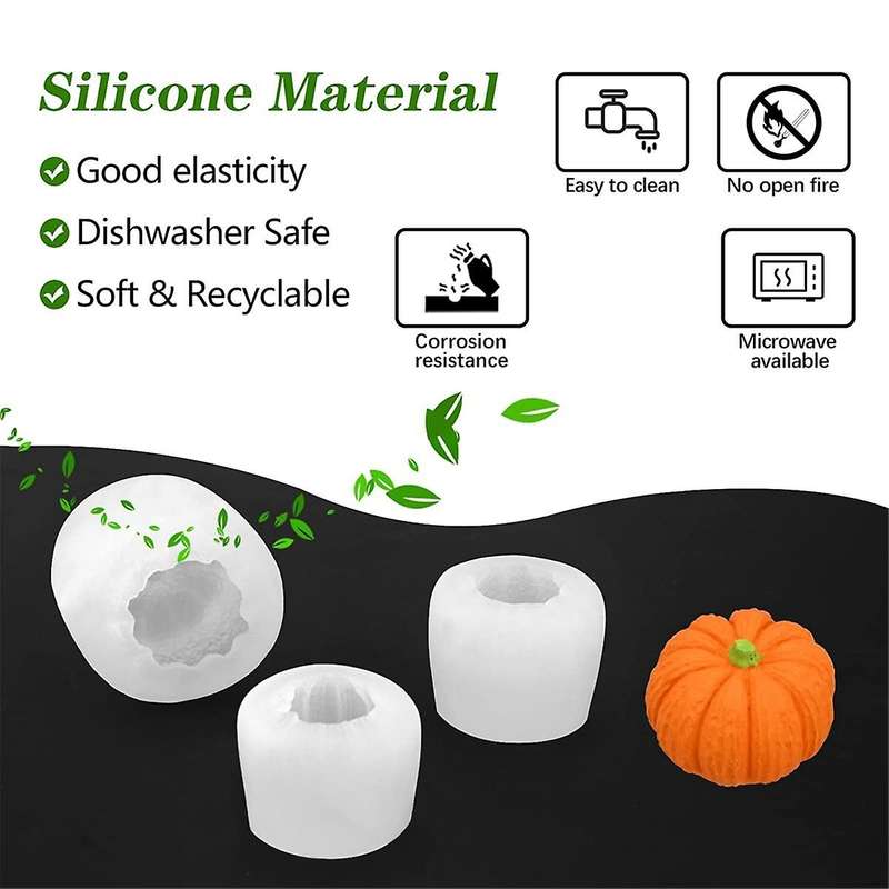 Silicone Candle Mold,halloween Resin Mold for Fall Diy Decoration Supplies Pumpkin