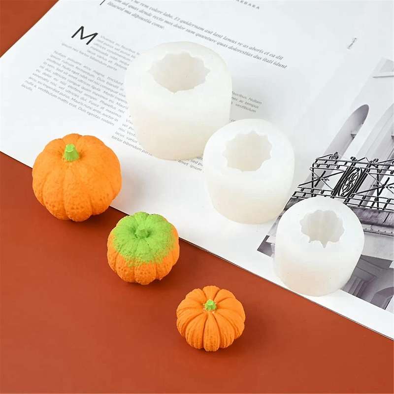 Silicone Candle Mold,halloween Resin Mold for Fall Diy Decoration Supplies Pumpkin