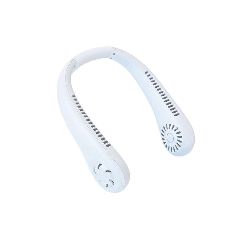 Silicone Fan Portable Leafless Lazy Hanging Neck Hanging Neck Usb Rechargeable Small Electric Fan