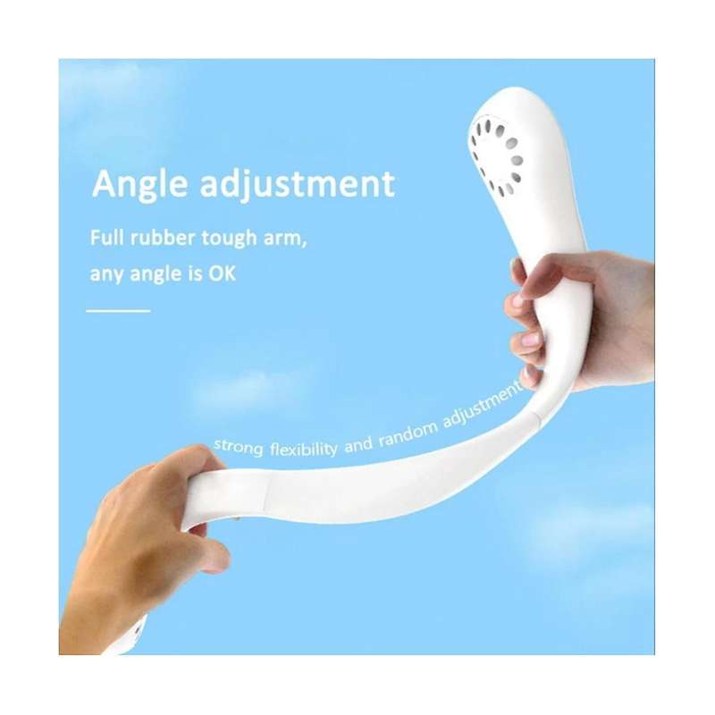 Silicone Fan Portable Leafless Lazy Hanging Neck Hanging Neck Usb Rechargeable Small Electric Fan