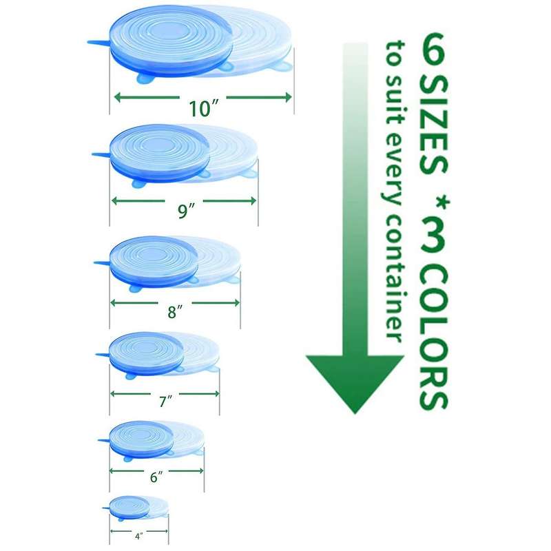 Silicone Elastic Lid Reusable Silicone Lid Silicone Bowl Food Lid Dishwashers and Refrigerators Micr