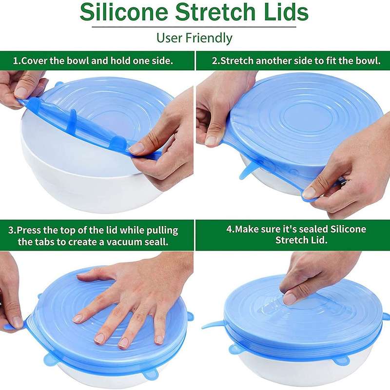 Silicone Elastic Lid Reusable Silicone Lid Silicone Bowl Food Lid Dishwashers and Refrigerators Micr