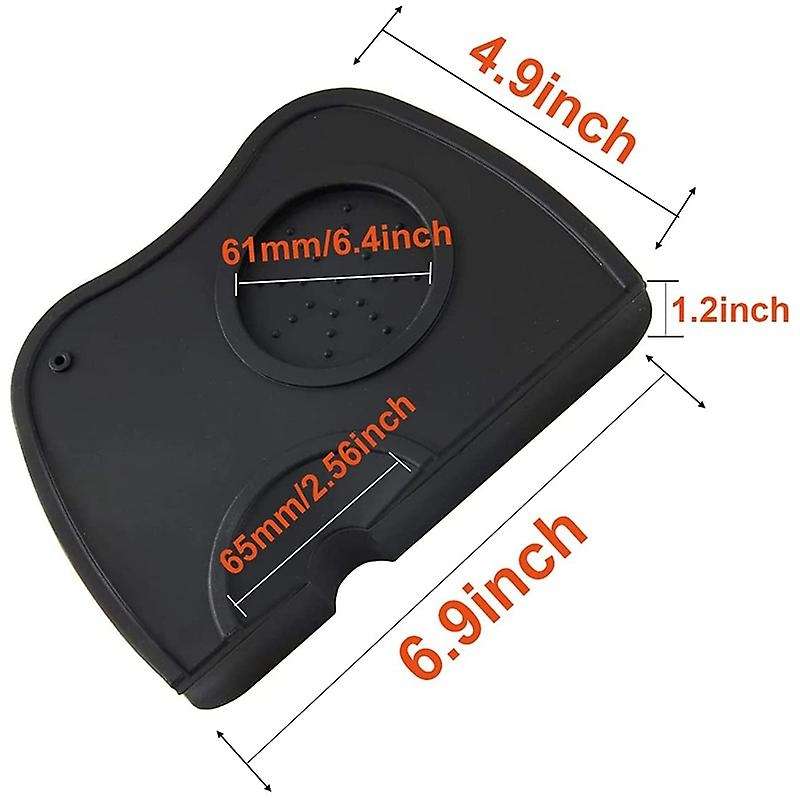 Silicone Espresso Mat, Black Coffee Tamper Mat Anti-slip Corner Tamping Pad for Barista Tool to You