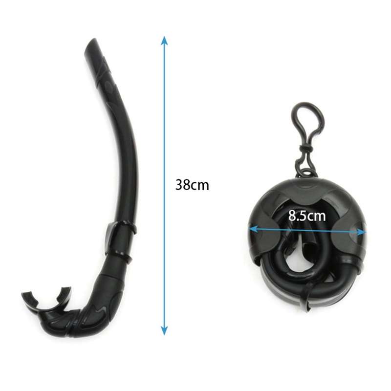 Silicone Foldable Snorkel Tube with Compact Storage Case Women Men Snorkel Wet Breathing Tube for Sn
