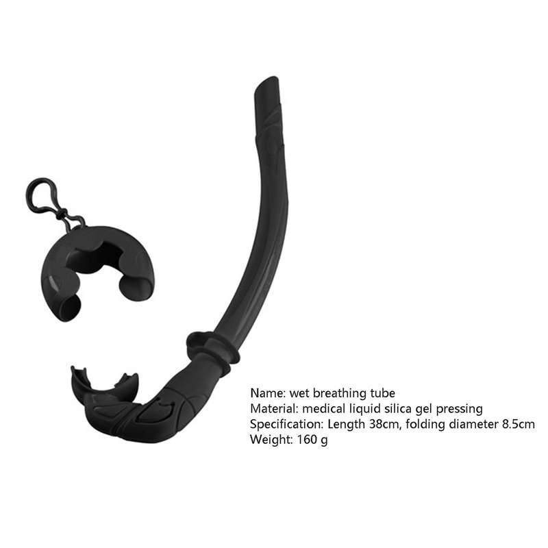Silicone Foldable Snorkel Tube with Compact Storage Case Women Men Snorkel Wet Breathing Tube for Sn