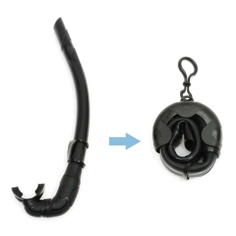 Silicone Foldable Snorkel Tube with Compact Storage Case Women Men Snorkel Wet Breathing Tube for Sn