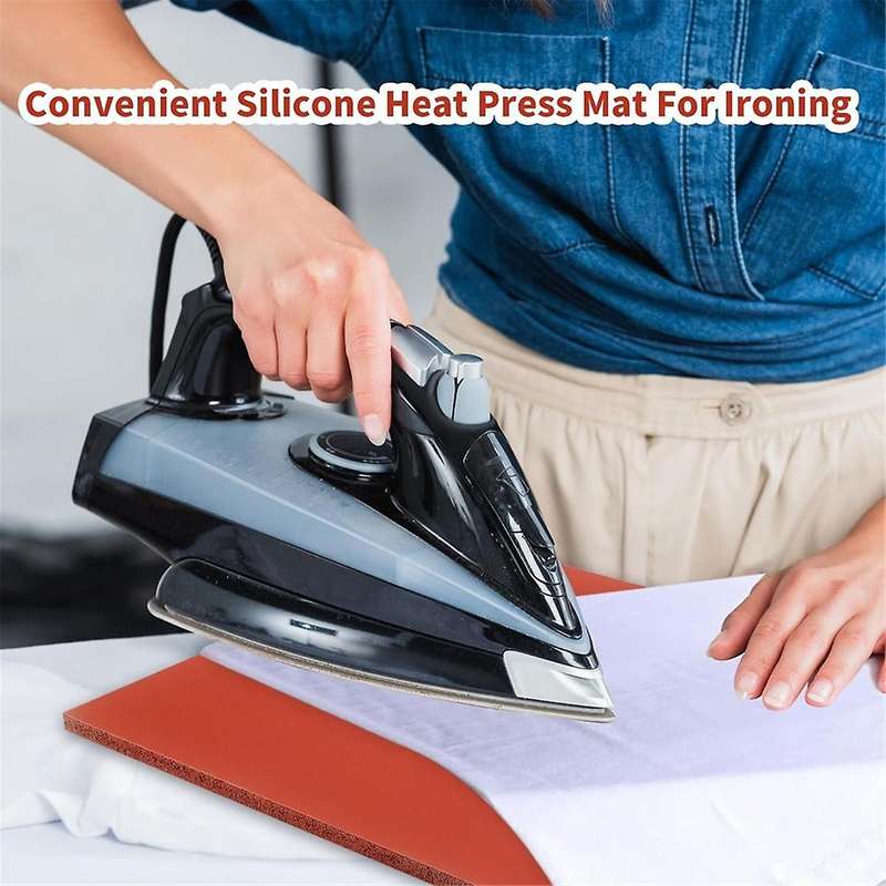Silicone Heat Press Pad, 0.3 Inch Thick Silicone Heat Pad for Heat Press Flat Heat Transfer Press Re