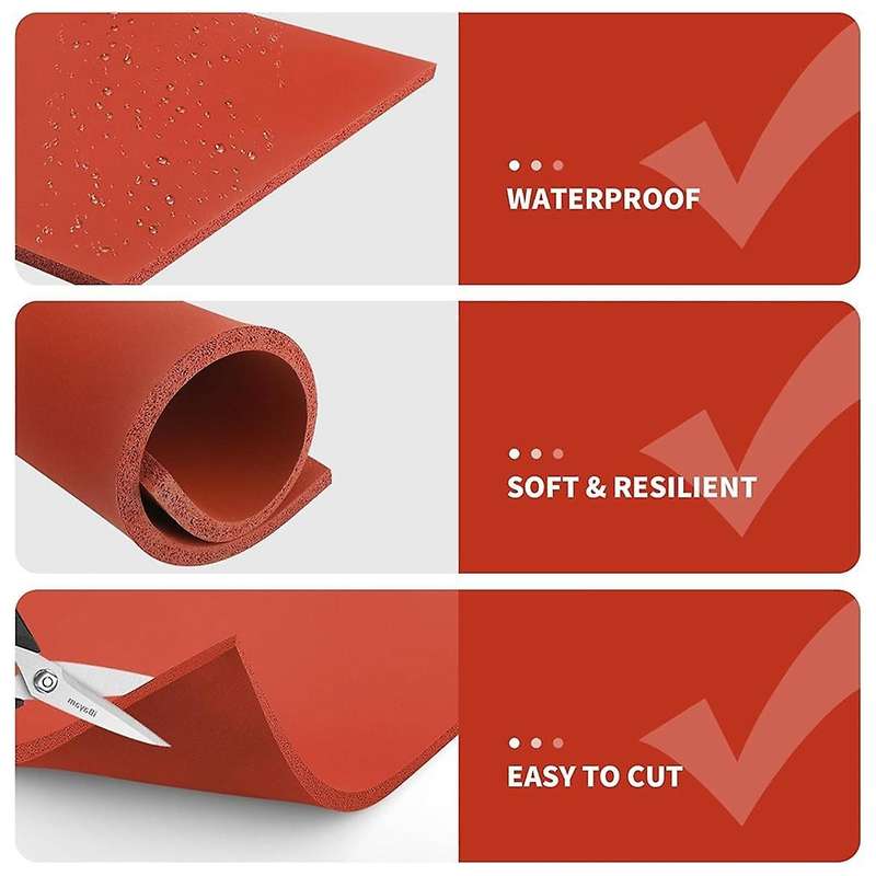 Silicone Heat Press Pad, 0.3 Inch Thick Silicone Heat Pad for Heat Press Flat Heat Transfer Press Re