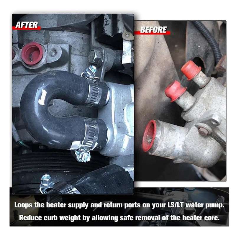 Silicone Heater Core Bypass Hose Coolant Crossover for LS1 LSX LS3 LQ4