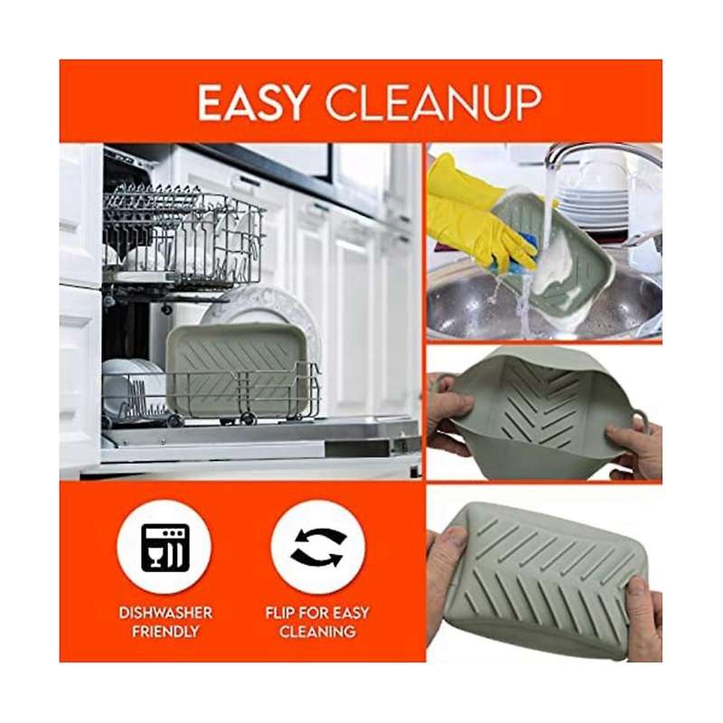 Silicone Liners, Silicone Liner Reusable Food Safe Non Stick Basket Accessories 2pc