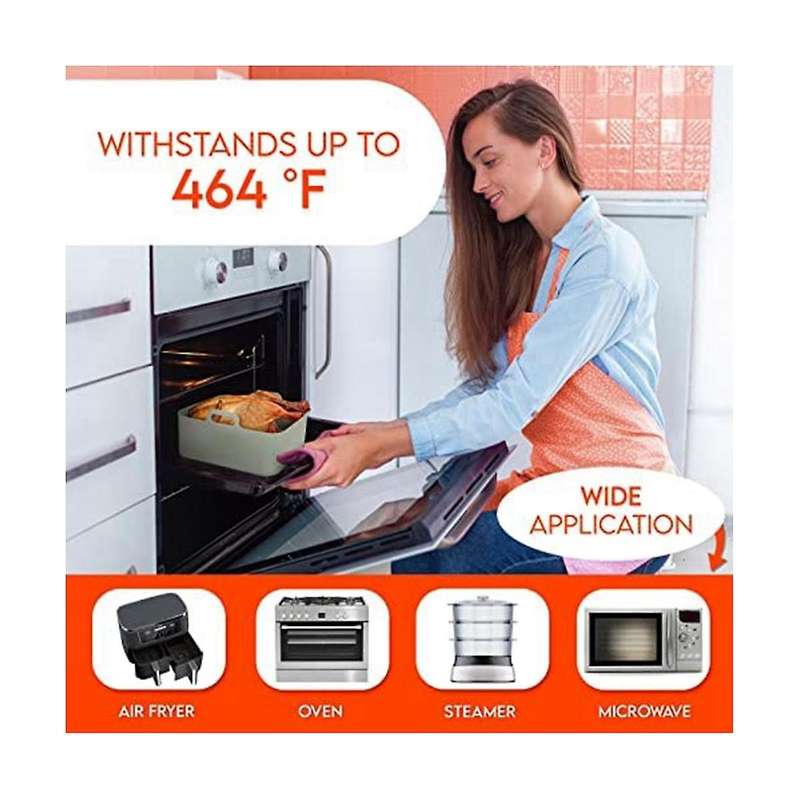 Silicone Liners, Silicone Liner Reusable Food Safe Non Stick Basket Accessories 2pc