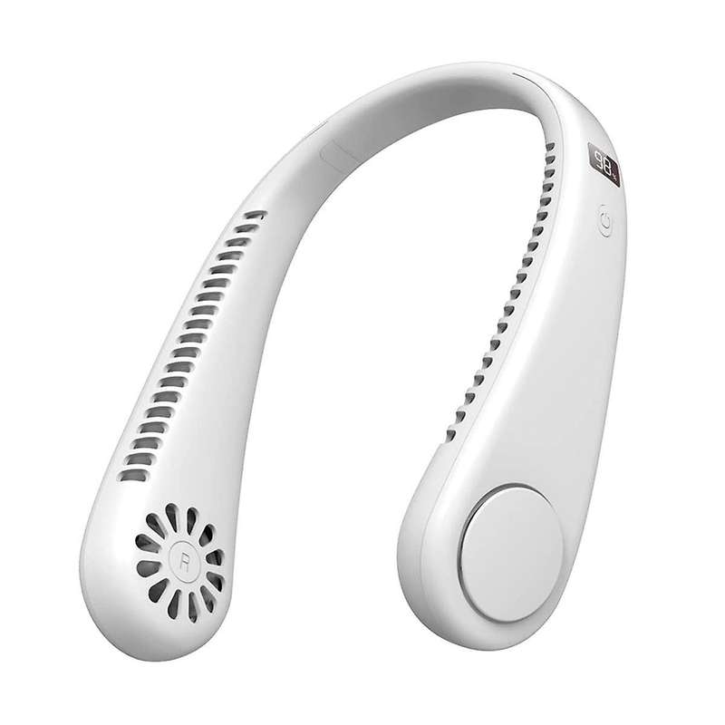 Silicone Leafless 3speeds Fan Silent Sports Portable Electric Fan,hanging Hands-free Neck Lazy Port