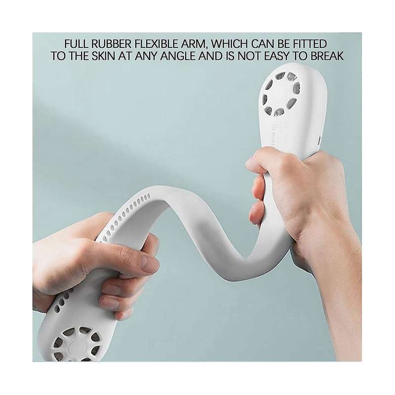 Silicone Leafless 3speeds Fan Silent Sports Portable Electric Fan,hanging Hands-free Neck Lazy Port