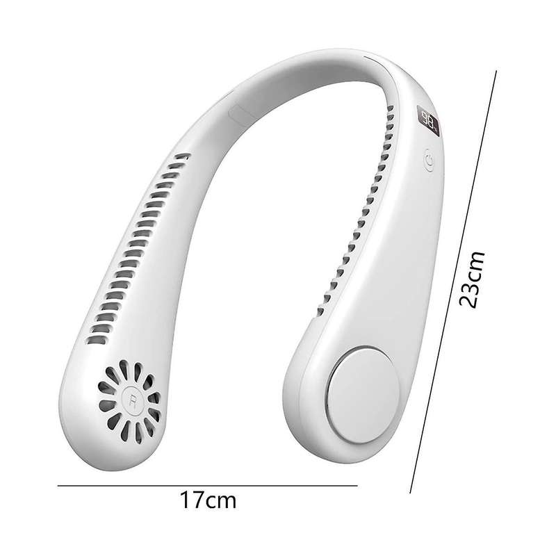 Silicone Leafless 3speeds Fan Silent Sports Portable Electric Fan,hanging Hands-free Neck Lazy Port