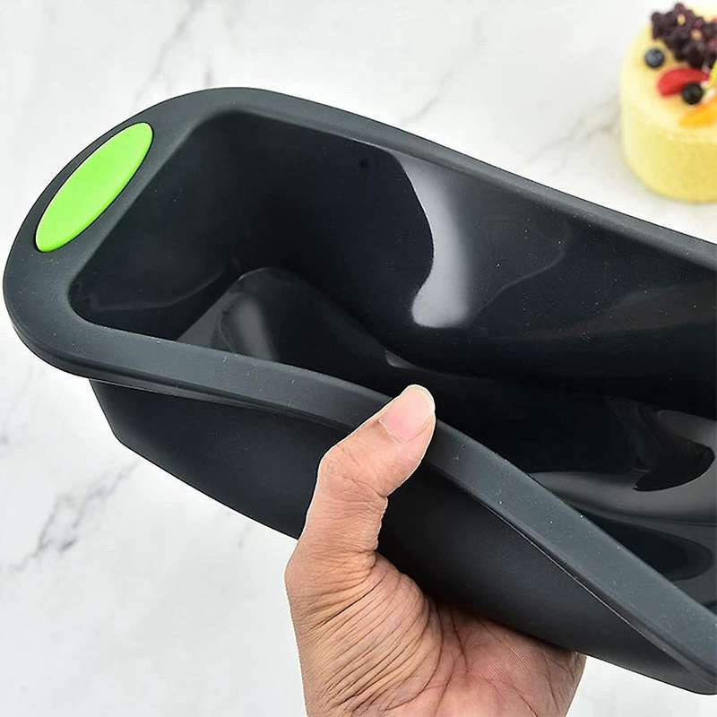 Silicone Loaf Pan for Baking Bread, Meatloaf, Cake, Non-stick Reusable Rectangle Molds with Easy Gr
