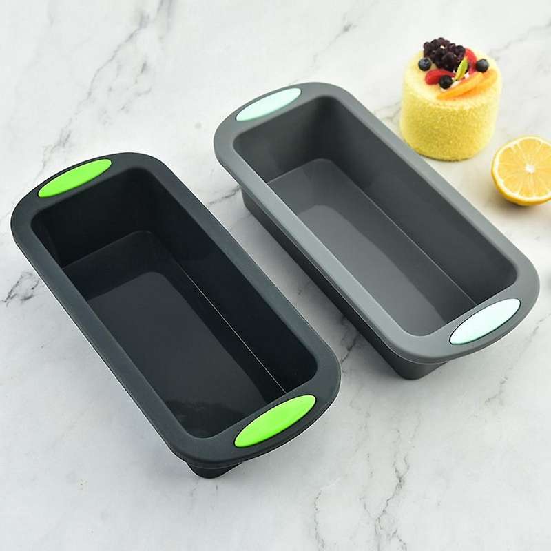 Silicone Loaf Pan for Baking Bread, Meatloaf, Cake, Non-stick Reusable Rectangle Molds with Easy Gr