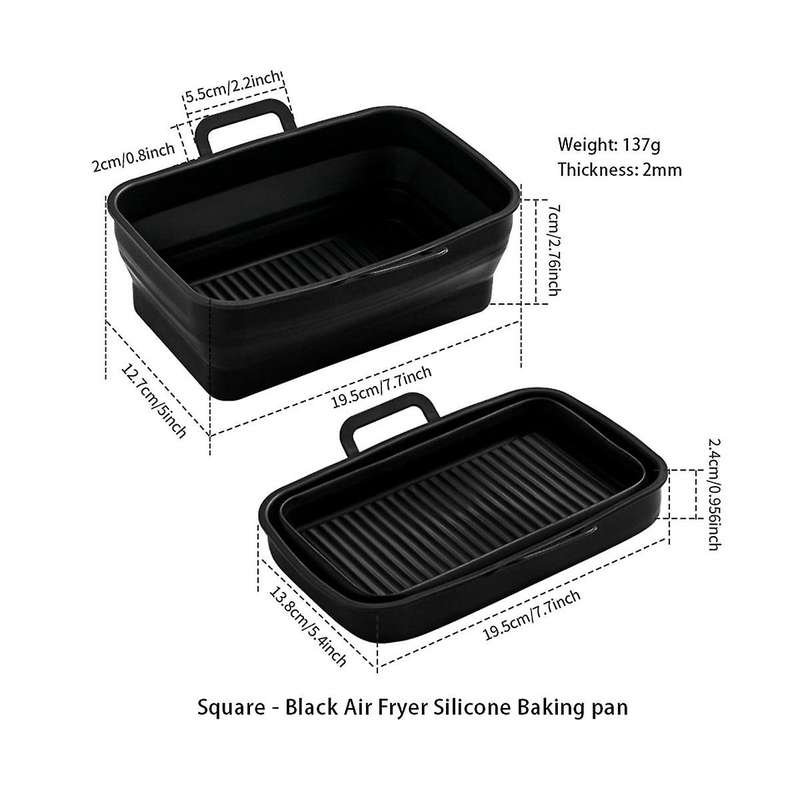 Silicone Liners for Ninja Dual Af400uk & Tower T17088, Foldable Silicone Basket Inserts