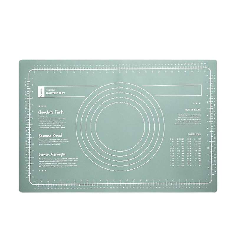 Silicone Kneading Pad Sheet Rolling Pin Baking Tool Green