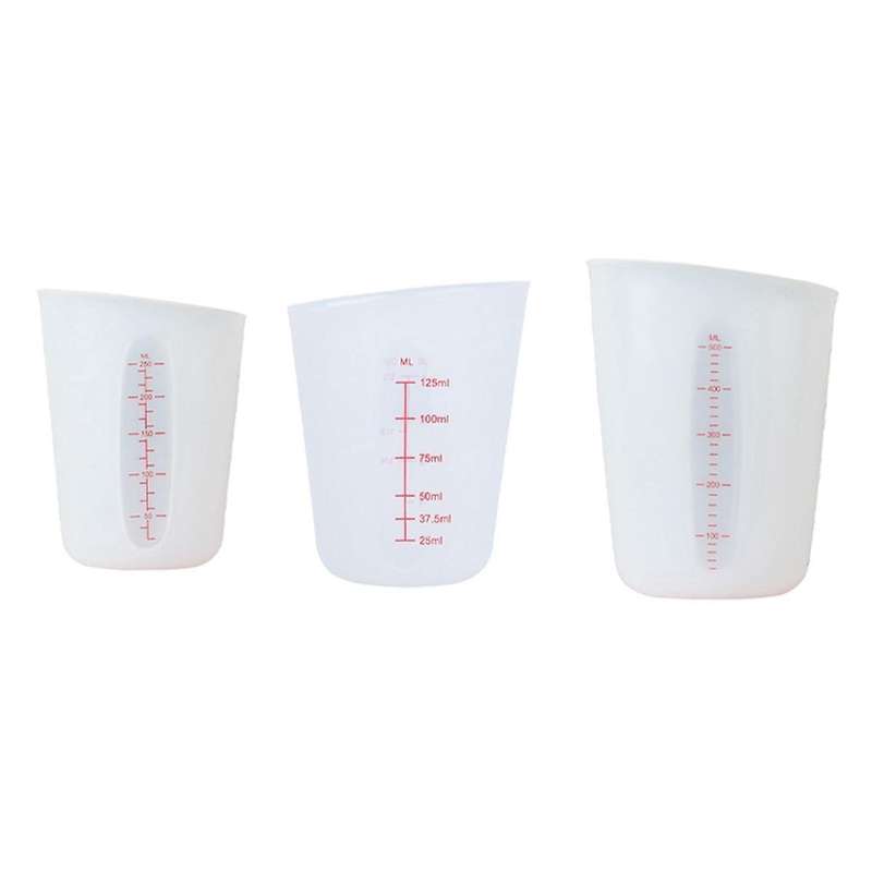 Silicone Measuring Cups Flexible Melting Measure Cups for Chocolate, Epoxy Resin Butter, Squeeze Pou