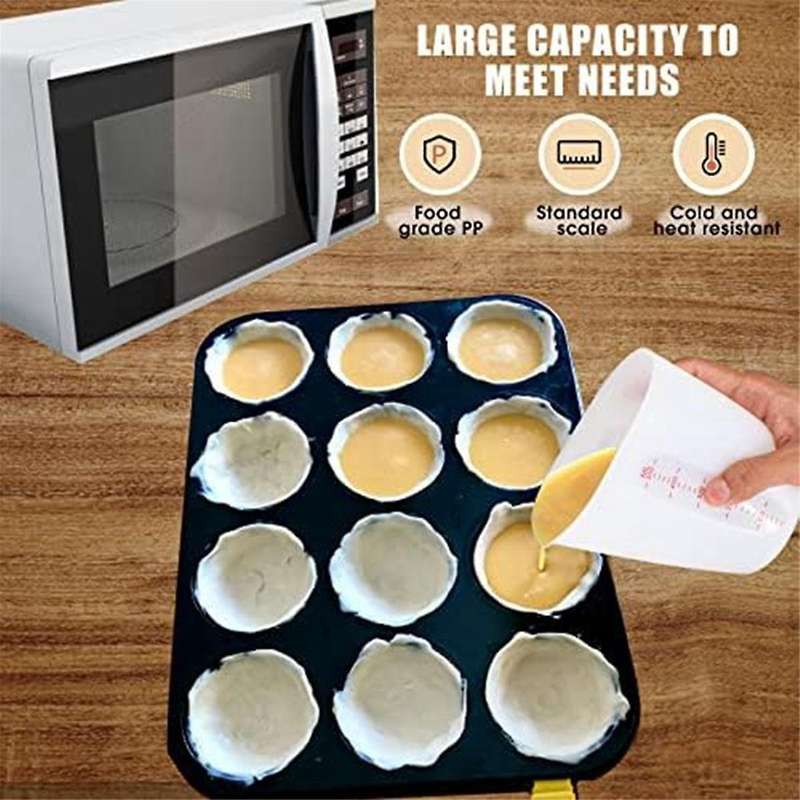 Silicone Measuring Cups Flexible Melting Measure Cups for Chocolate, Epoxy Resin Butter, Squeeze Pou