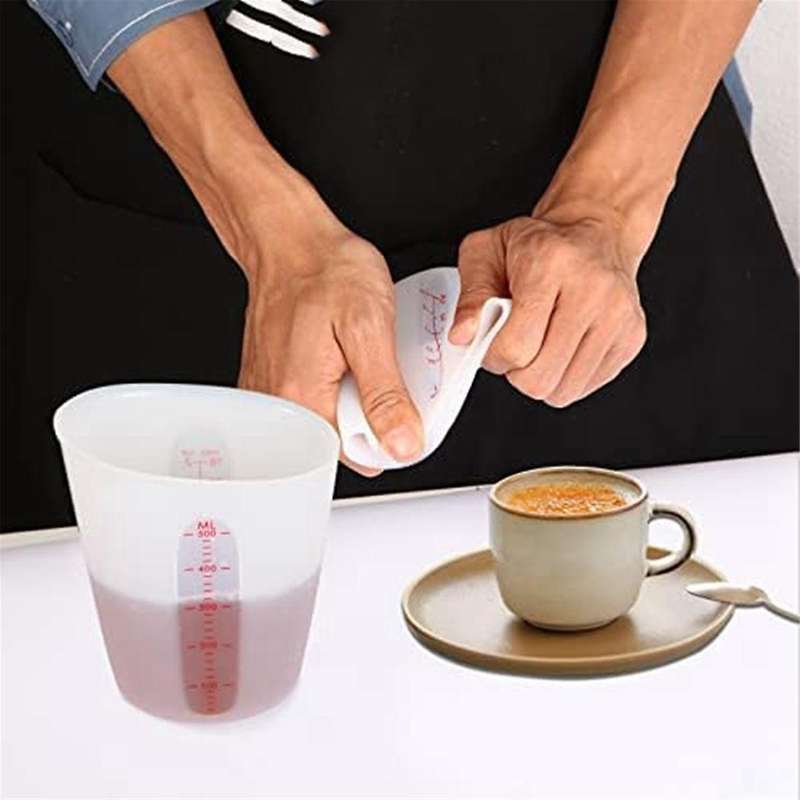 Silicone Measuring Cups Flexible Melting Measure Cups for Chocolate, Epoxy Resin Butter, Squeeze Pou