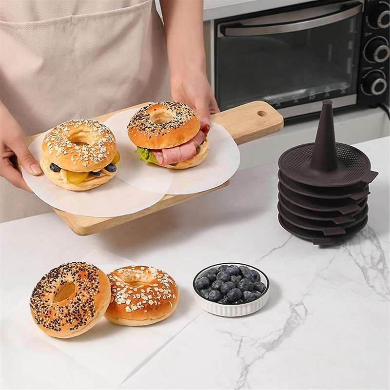 Silicone Molds,Donut Mold for Baking,Donut Pans Set,6 Pieces Pastry Molds for Bagel and Doug Hnut Ca