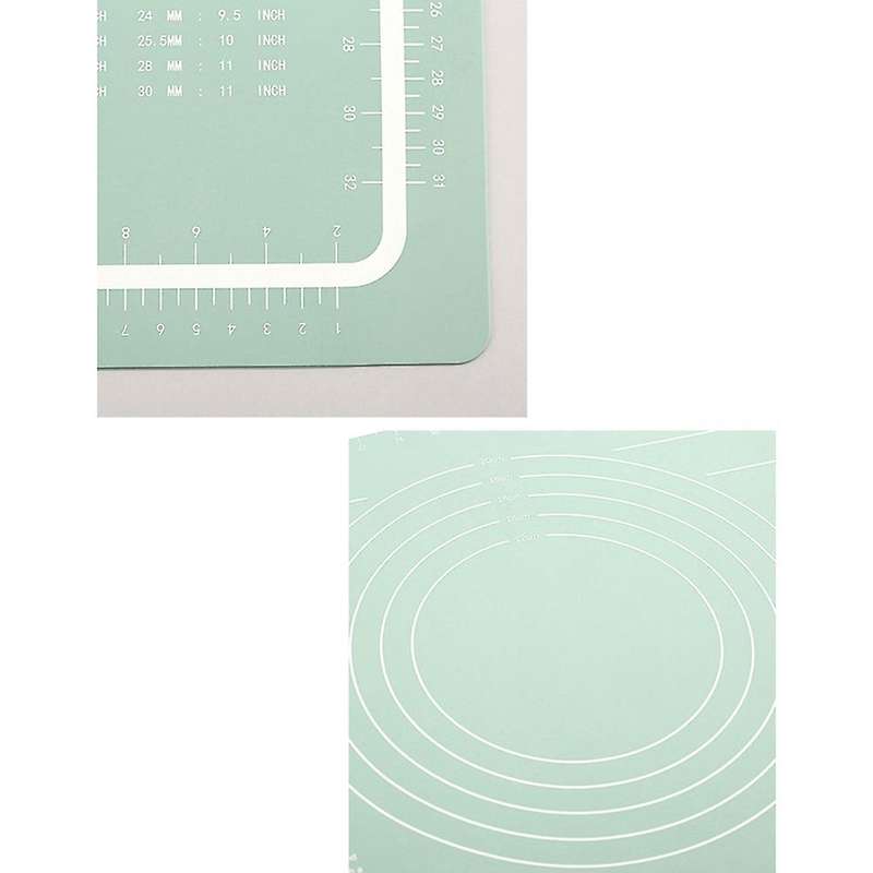 Silicone Mat Pastry Mat Dessert Mat with Measuring Rolling Pin Mat Rolling Baking Mat Dough Cookie M