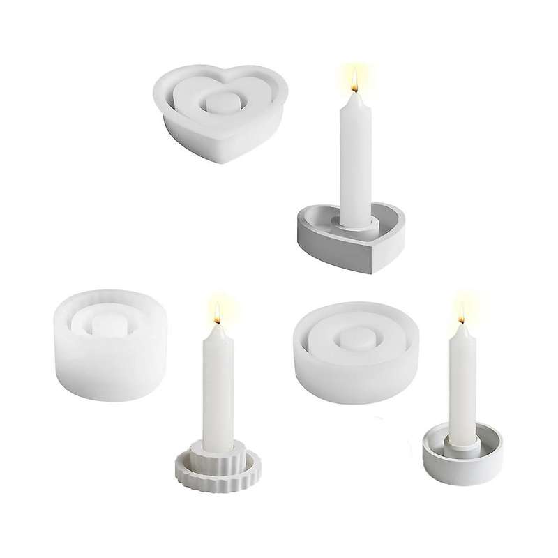 Silicone Mould Candle Holder, Candle Holder Silicone Moulds Epoxy Resin for Candle Holders, Tray, Je