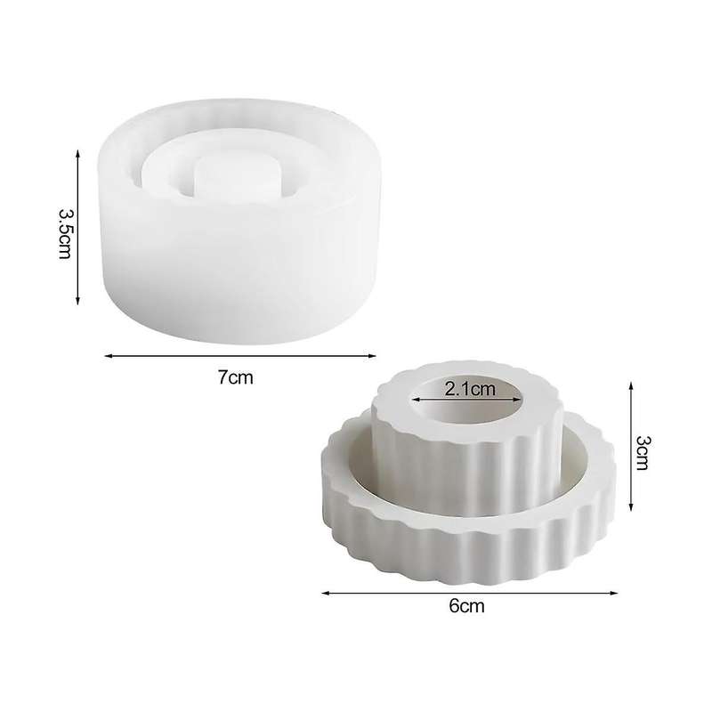 Silicone Mould Candle Holder, Candle Holder Silicone Moulds Epoxy Resin for Candle Holders, Tray, Je