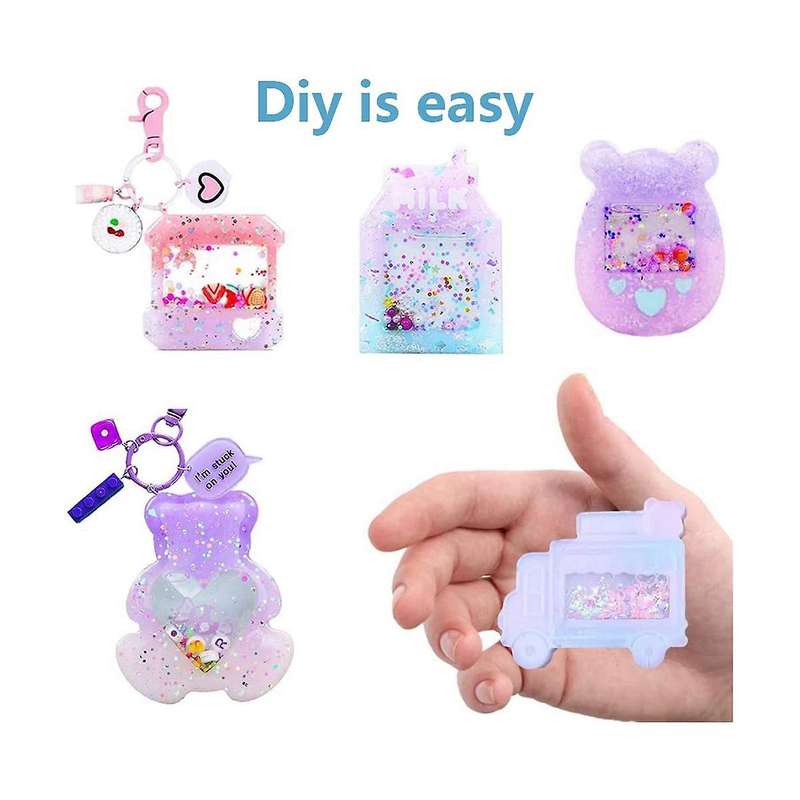 Silicone Mold Type 5-Piece Set Interior DIY Handmade Pendant Keychain Ornament Resin Mold Decoratio