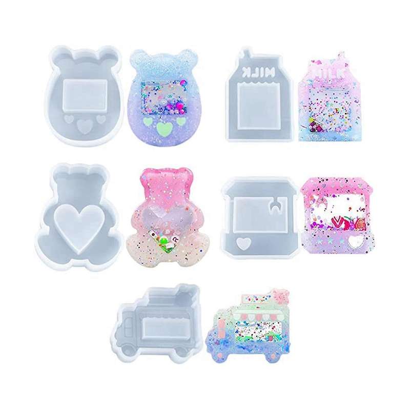 Silicone Mold Type 5-Piece Set Interior DIY Handmade Pendant Keychain Ornament Resin Mold Decoratio